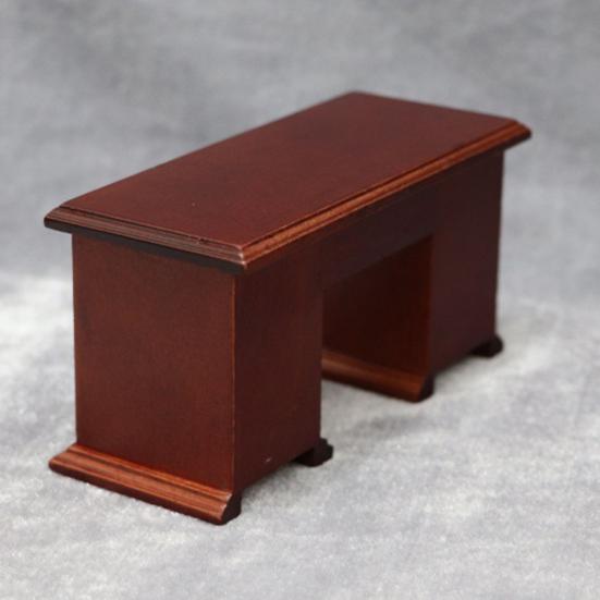 Drewniany Zestaw Biurko i Krzesło do Domku dla Lalek w Skali 45669 w Stylu Retro Miniaturowe Meble