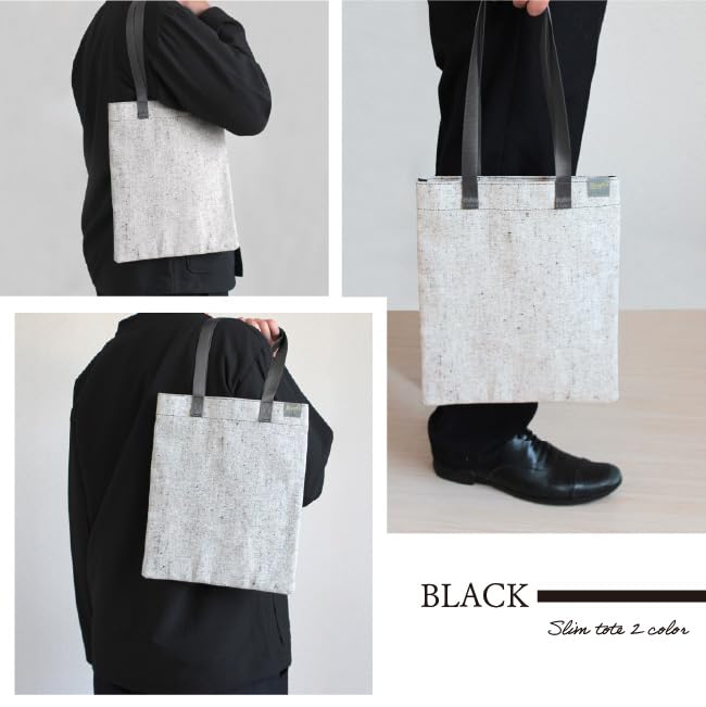 Fit Life Easy Living A4 Vertikale Tragetasche [Kurashiki Canvas] Hergestellt in Japan Schlanke Umhängetasche, Handtasche, Aktentasche, Dokumentenhalter, Jute, Baumwolle,