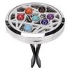 Stainless Steel Car Diffuser Air Freshener Vent Clip Aromatherapy Essential Oil Clip Locket with 4 Pads for Home Office