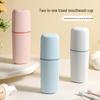 Portable Travel Toothbrush and Mouthwash Holder with Wash Bag