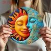 Sun Moon Metal Wall Art 1 Piece 2D Iron Painting Home Decor Gift
