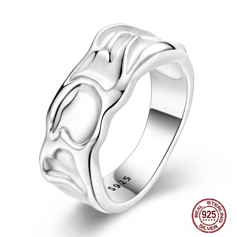 Shine Women koppar Fingerringar 925 Sterling Hjärta Krona Glöd Eldfluga Stjärna Sol Tusensköna Stapelbar Originalring Årsdag Zirkon