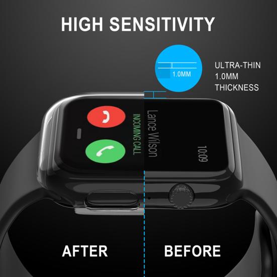 Watch Screen Protector Bubble Free Bubble Free PC Smart Watch Screen Protective Case for Apple Watch 6/SE