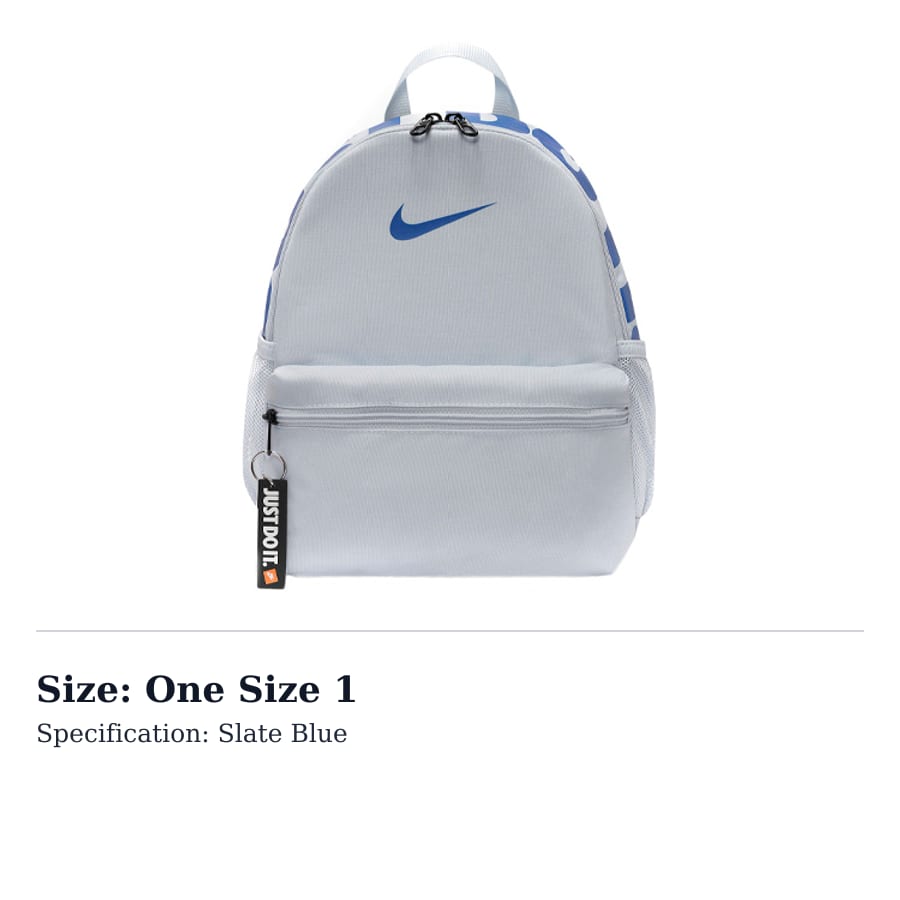 Nike Fabric Backpack Small Unisex Gray Blue BA5559-471
