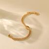 K Gold Plated Copper Cuban Thick Chain Fashion Bracelet For Women