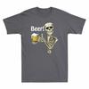 Funny Beer Cotton Skull Skeleton Beer Drinking Novelty Unisexs Tshirt Gift Tee