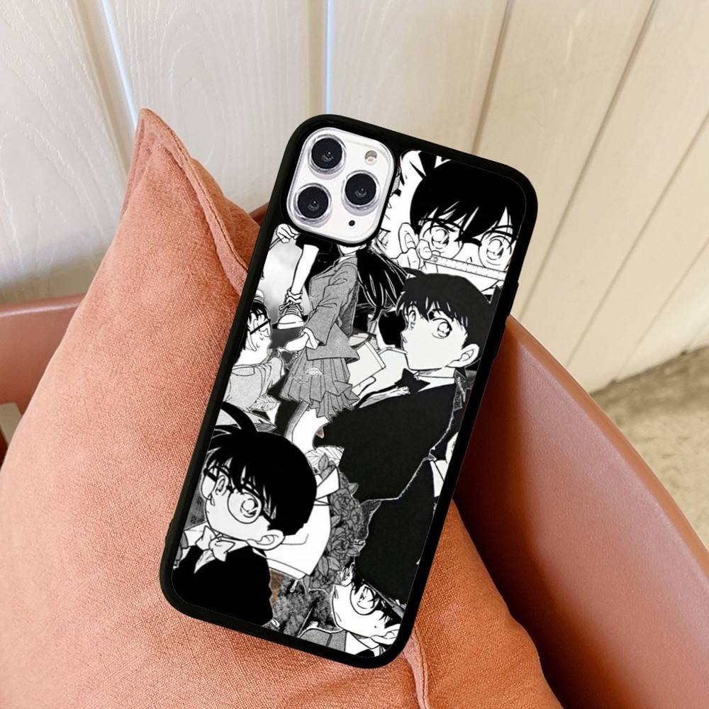 Japan D-Detective Conan PC+TPU Phone Case For IPhone 11 12 13 14 15 16 17 Plus Pro Max Cover