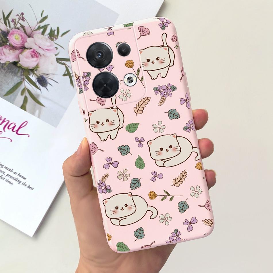 For OPPO Reno8 CPH2359 Case Reno8 Pro CPH2357 Reno 8 8Pro 5G Lovely Cartoon Candy Color Soft Silicone TPU Phone Back Cover