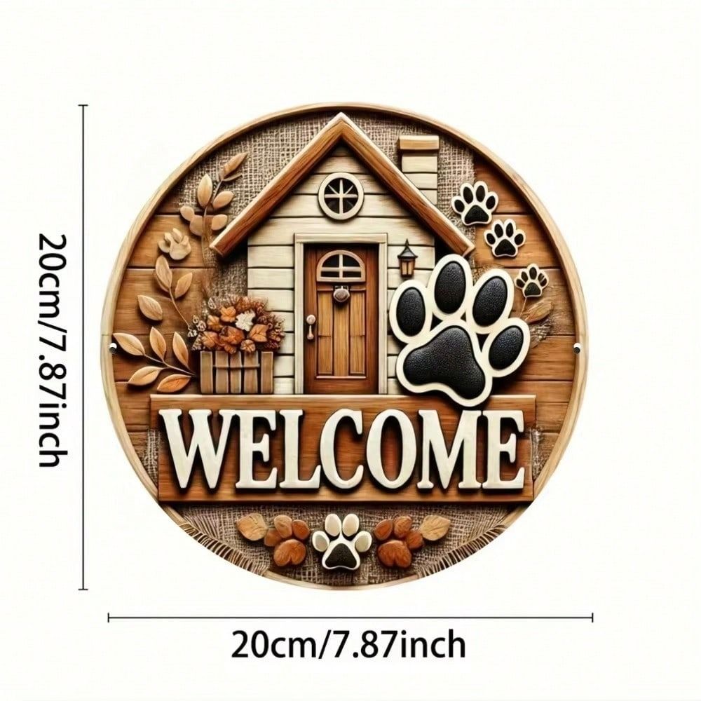 Retro Metal Painting 20x20cm Handmade Art Vintage Tin Sign Home Wall Decor