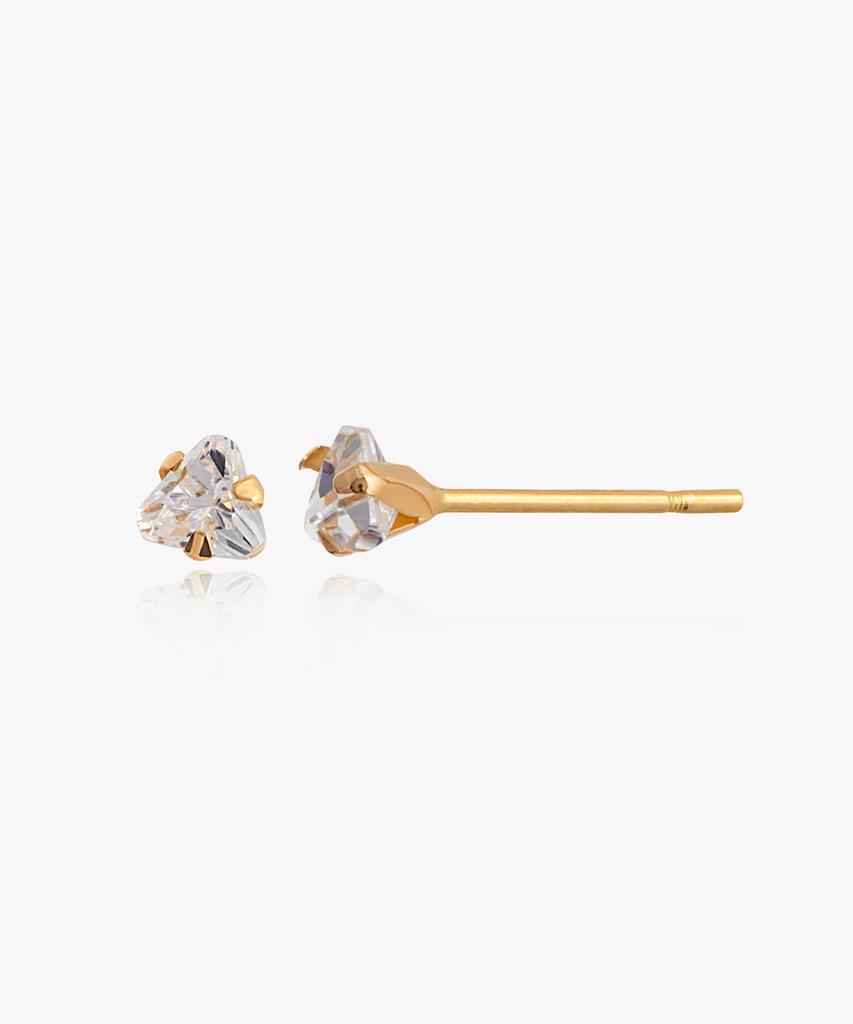 Helene Jewelry 14K Petite Cubic Gold Earrings