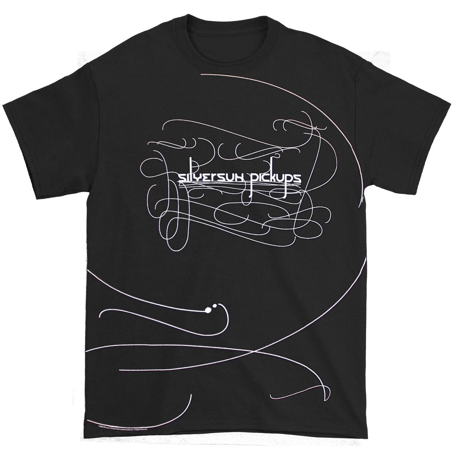 Men s Silversun Pickups Logo Lines 2009 Tour Slim Fit T-shirt Small Black S