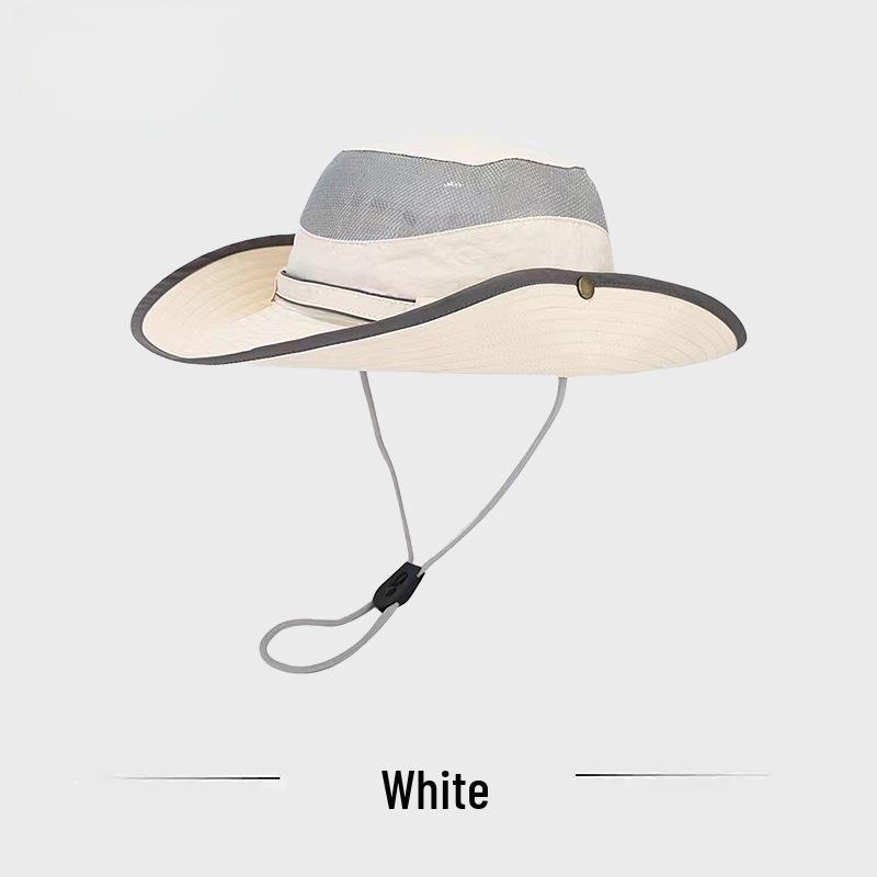 Men's Quick-Dry Color Block Sun Hat, UPF Sun Protection, Waterproof & Breathable; Ideal for Spring/Summer Outdoor Hiking & Sports.