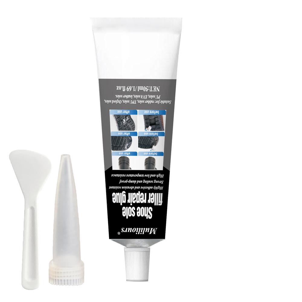 Waterproof  Strong Shoe Repair Glue  Leather Rubber Glass Wood Metal Strong Bond Liquid Adhesive Maker Professional Repair Tool 08-Black-50ml