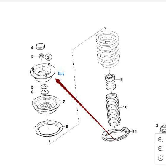 BMW X3 E83/E83LCI Front Shock Upper Mount Rubber 31336752735