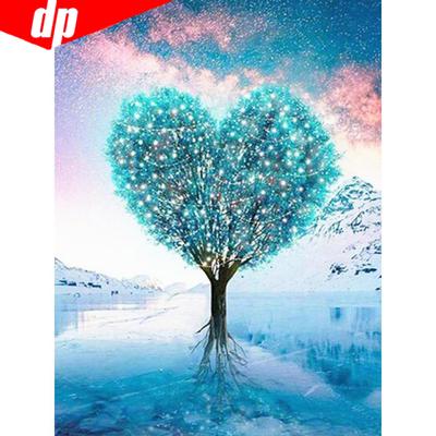 Dipinti Diamante Tondo Completo Albero Ricamo Diamante Saldi Mosaico Diamante Immagine Paesaggio