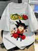 Plus Size Dragon Ball Anime Print Unisex Women Summer Tshirt Casual Parent Child Tops Street Wear Harajuku Style Y2K Fashion