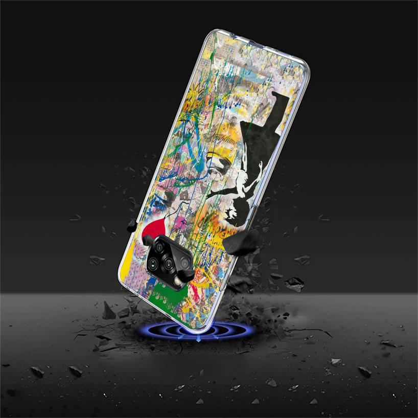 Banksy Graffiti Art Phnoe Case for Xiaomi Poco X5 X6 X7 Pro X4 Gt F7 Ultra M8 M7 Redmi 15C 15 13C 13 12C 12 Unique Cover Coque P