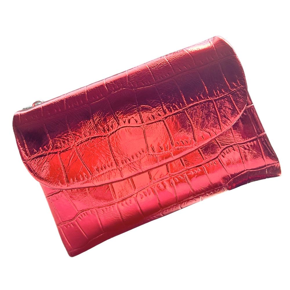 Damen-Clutch aus echtem Leder mit RFID-Schutz: Kurzes Mode-Portemonnaie mit großer Kapazität