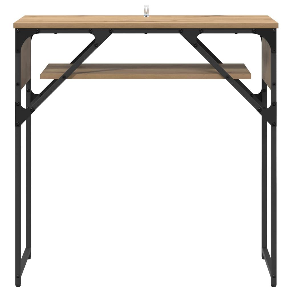 Artisan Oak Console Table 75 x 30 x 75 cm Engineered Wood