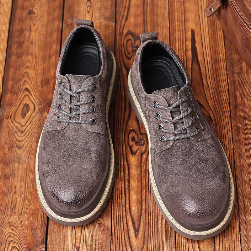 New Youth Spring and Autumn Tooling Shoes Non-slip, Wear-resistant and Breathable Casual Soft-soled Low-top Men's Martin Boots-8022