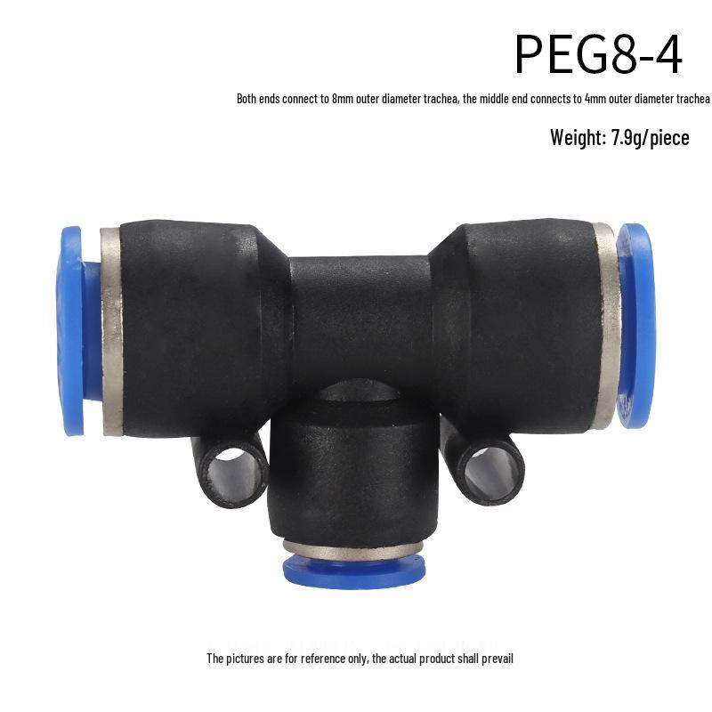 High-Pressure PE Tee & Reducer Pneumatic Quick-Fit Fittings for Air Pipe