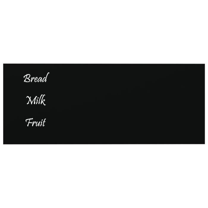 VidaXL Magnetic Wall-Mounted Blackboard Black 50x20 Cm Tempered Glass 347937