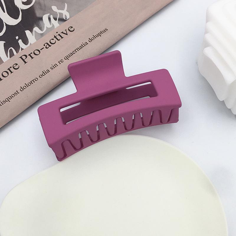 High-End Frosted Solid Color Hair Clip for Women