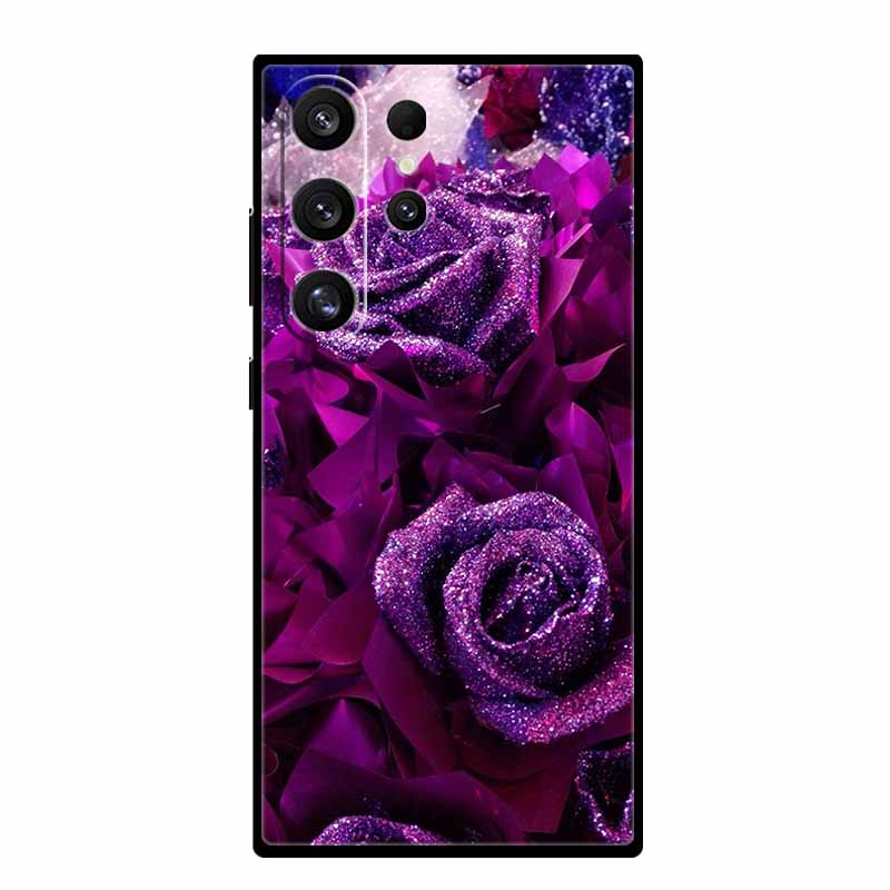 

Flower Case For Samsung S26 Pro S25 S24 S23 FE S22 Plus Ultra Back Color Phone Cover Coque Galaxy S 25 Edge Protector Funda Capa S24 Ultra 5G
