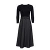 VEROMODA Autumn Elegant Wool-Silk Blend Spliced Midi Dress