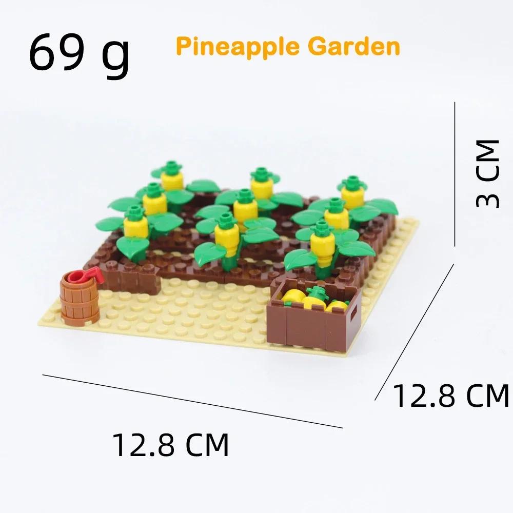 Giardino di Verdure Fai da Te Mini Blocchi da Costruzione MOC Fattoria Zucca Uva Coltura Pianta Fiore Mattoncini Educativi Assemblati Giocattoli Regali per Bambini