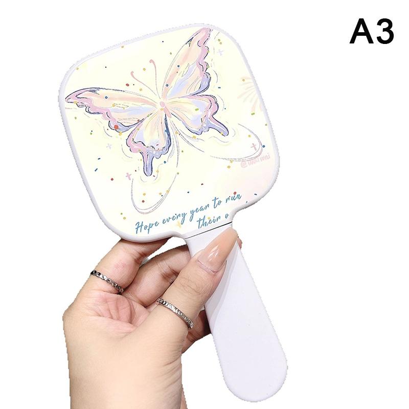 Portable Bow Cute Pink Mirror Comb Handheld Mirror Comb Extracted Integrated Hair Brush Massage Styling Tool Make Up Mirror