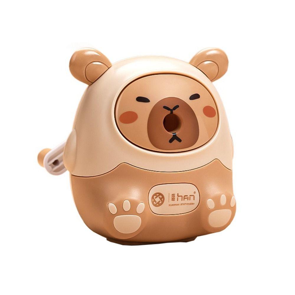 Cartoon Capybara Pencil Sharpener Hand Crank Pencil Sharpening Machine Office