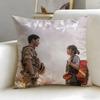 TV Series Descendants of the Sun Cushion Cover Soft  EasyWash Pillow Case  Versatile for Couch Bed Travel and Office