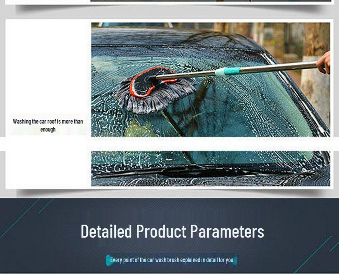 Telescopic Car Wash Mop with Long Handle - Car Cleaning Brush