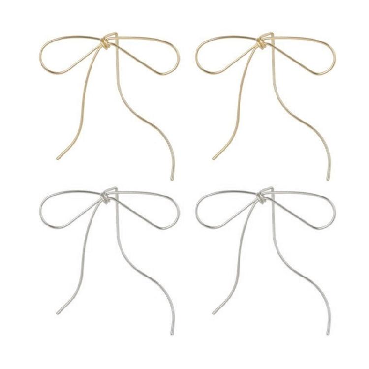 Exaggerated Line Bowknot Earrings for Women Harajuku Long Tassels Drop Earrings