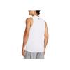 Under Armour Round Neck Logo Print Quick Dry Soft Sweat Absorbing Fitted Sleeveless Tank Top Men Tops White 1382795-100