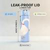 1PC White Goose With Heart Neck Print 750ml Color Plastic Sports Water Bottle Leakproof Flip Straw Lid Suitable for Sports Office Home Use