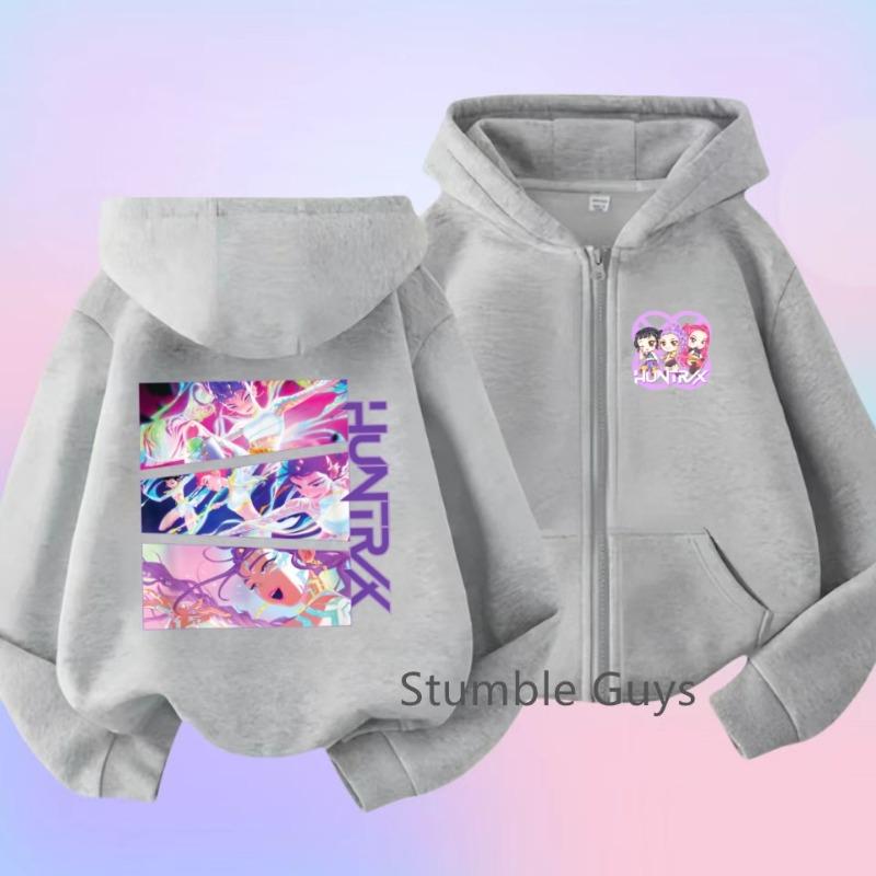 

Детская унисекс толстовка на молнии, красная, повседневный топ для малышей, забавная молния, K-pop худи «Охотник на демонов», одежда для девочек 100