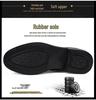 Men's High-Top Leather Slip-On Boots: Formal Casual Cowhide Shoes for Autumn/Winter with Warm Cotton, Large Sizes Available.