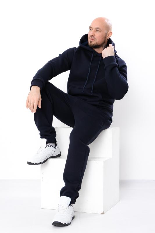 

Чоловічий спортивний костюм – Товсте худі та штани потрійної в язки, Теплий та міцний, Зимовий, 8361-025 HC безодня