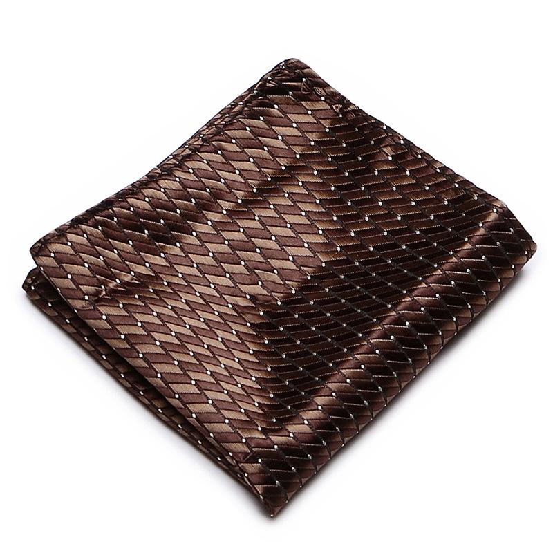 Men's Striped Jacquard Pocket Square for Weddings and Business Suits
