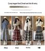 Vintage Plaid Wool A-line Skirt for Women - High Waist, Mid-Length, Autumn/Winter 2025 Collection