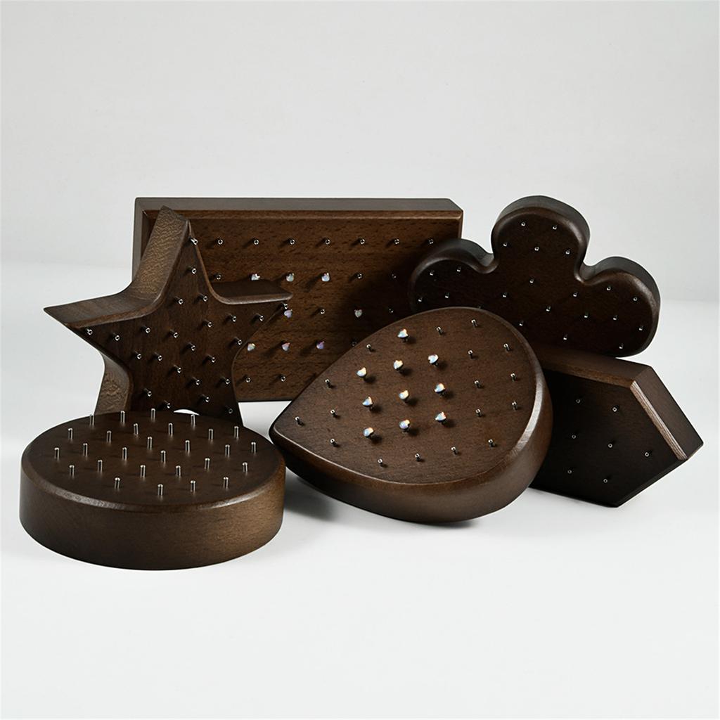 Wood Display Board for Ear Studs Elegant Lip Rings Holder Body Piercing Accessories Showcase Rack for Women Girls