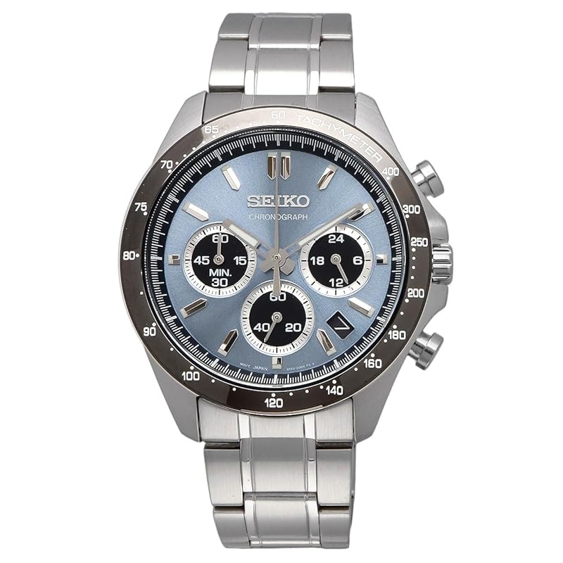 Seiko 1/5-Second Chronograph Quartz Men's Watch SBTR027 Blue-Gray Metallic [Official Japanese Product]