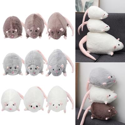 Cartoon Mouse Doll 30/45/90cm Animal Figure Creative Flower Branch Rat Doll  Kids Gift Birthday