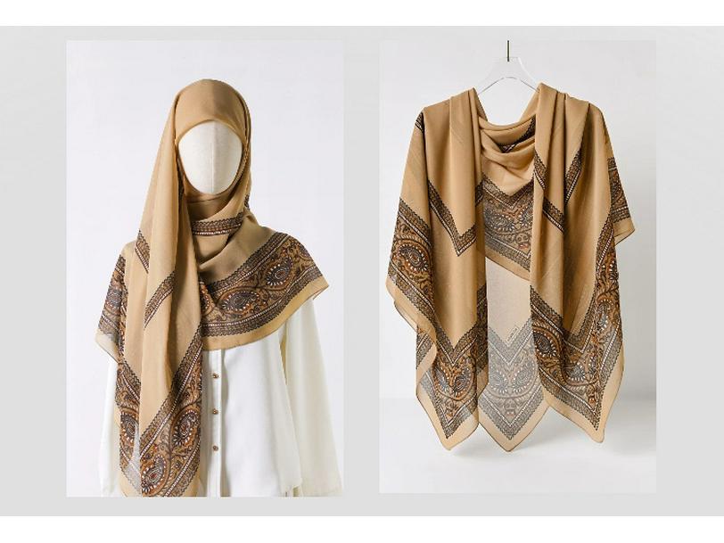 Damenmode 130x130 Seidenähnlicher Gaze Quadratischer Schal Stola - High-End, Leichtgewicht, Langer Schal