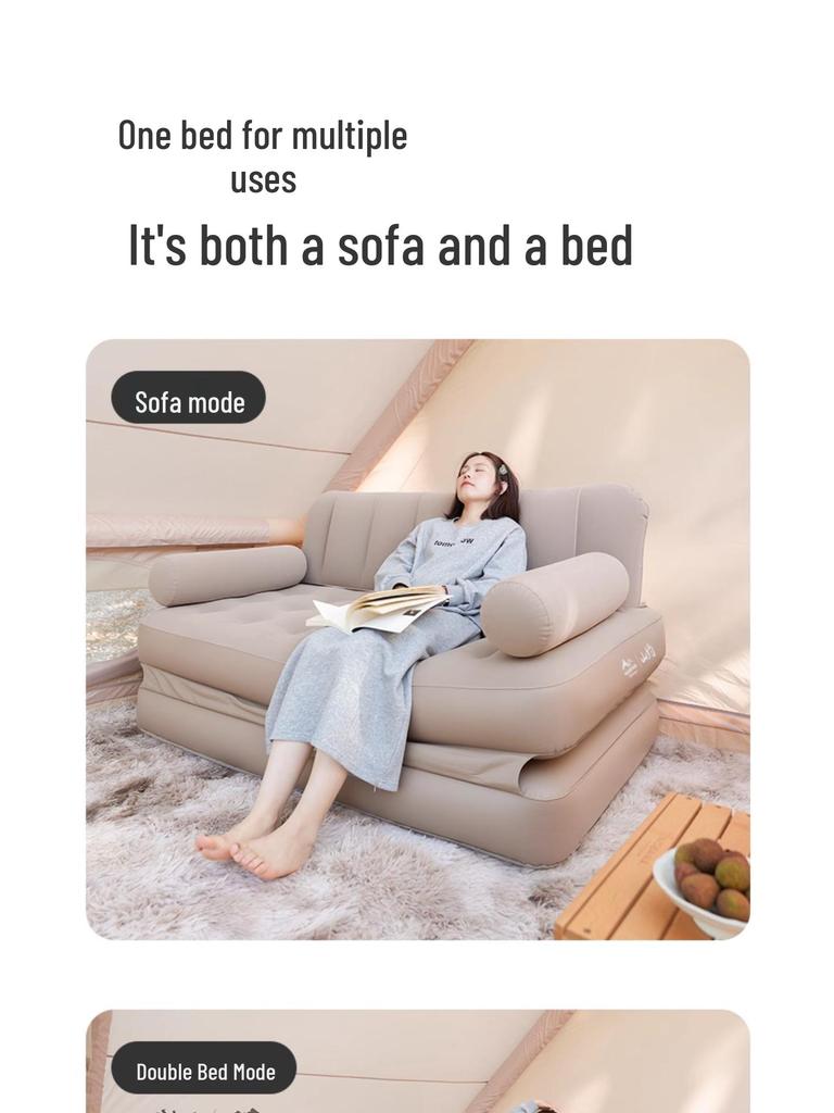 Inflatable Sofa & Bed: Portable Outdoor & Indoor Mat for Camping & Naps