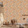 Wallpaper Flowers Cream, Gold and Beige for Living Room and Bedroom 50x1000