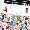 50 peças adesivos de anime menina, adesivos de grafite de menina à prova d'água para diy laptop motocicleta bicicleta telefone adesivos