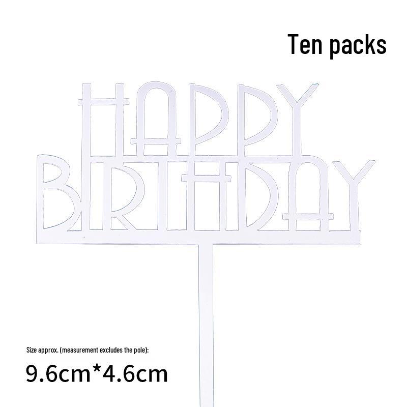 50 Stück Goldene Acryl-Kuchenstecker - Geburtstag, Festival, Muttertagsfeier